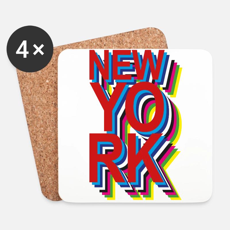 New York - Untersetzer (4er-Set) - Weiß