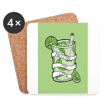mojitos - Dessous de verre (lot de 4) - blanc - Devant