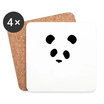 Panda - Untersetzer (4er-Set) - Weiß - Vorne