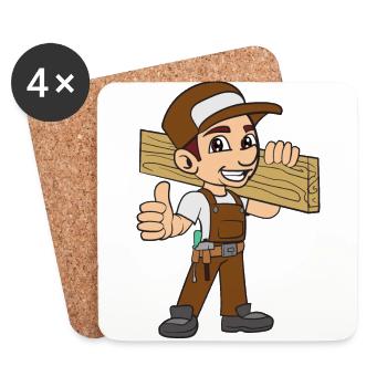 Carpenter carpenter - Coasters (set of 4) - white - Front