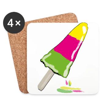 Popsicles - Coasters (set of 4) - white - Front