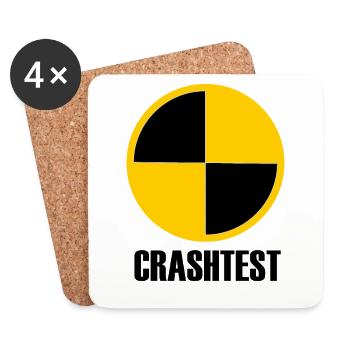 CRASH TEST - Dessous de verre (lot de 4) - blanc - Devant