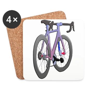 bicycle - Coasters (set of 4) - white - Front