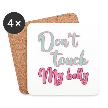 pregnant baby child born birth gift idea - Coasters (set of 4) - white - Front