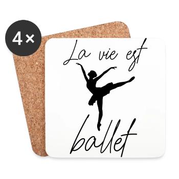 La vie est ballet - Coasters (set of 4) - white - Front