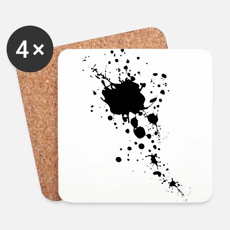 Paint Splatter - Untersetzer (4er-Set) - Weiß