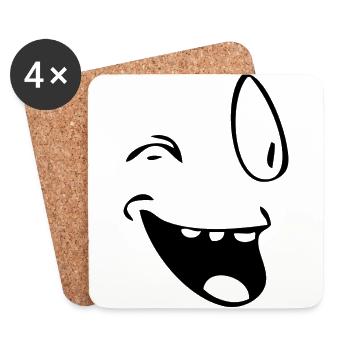 Wink face original gift - Coasters (set of 4) - white - Front
