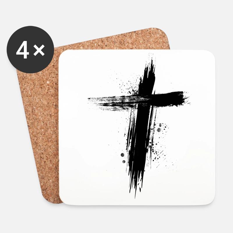 cross - Untersetzer (4er-Set) - Weiß