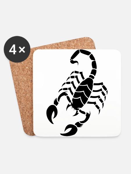 scorpion - Untersetzer (4er-Set) - Weiß