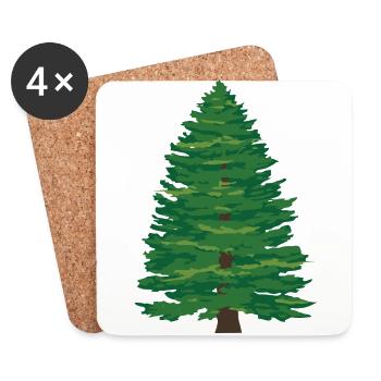 black forest Black Forest Fir 03 435 - Coasters (set of 4) - white - Front