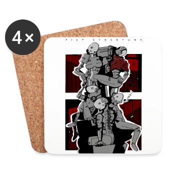 Pillar or Piep - Coasters (set of 4) - white - Front