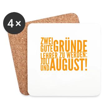 Lehrer werden - Untersetzer (4er-Set) - Weiß - Vorne
