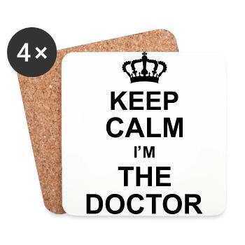 keep calm i'm the doctor kg10 - Coasters (set of 4) - white - Front