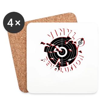 Vinyl Revolution - Destroy - Schallplatte - Untersetzer (4er-Set) - Weiß - Vorne