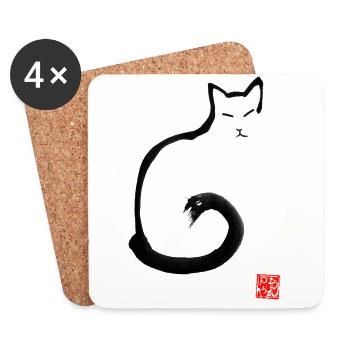 archetypischer neko - Untersetzer (4er-Set) - Weiß - Vorne