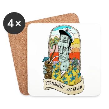 frank aloha - Coasters (set of 4) - white - Front