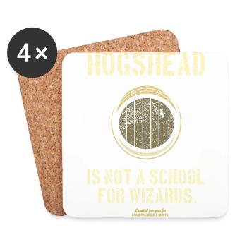 Hogshead Is Not A School For Wizards - Untersetzer (4er-Set) - Weiß - Vorne