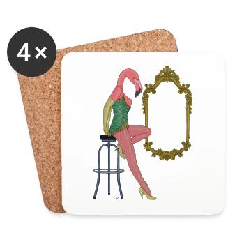 flamenco woman - Coasters (set of 4) - white - Front