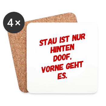 Stau Jacke - Untersetzer (4er-Set) - Weiß - Vorne