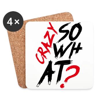 Crazy So What K-Pop Korean Music Korea Idea - Coasters (set of 4) - white - Front