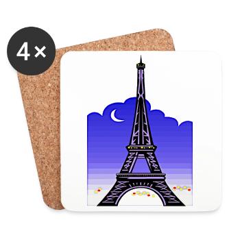 Eiffel Tower - Coasters (set of 4) - white - Front