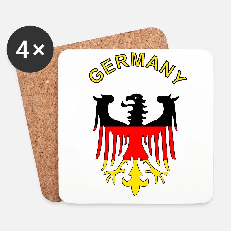 Deutschland Germany - Untersetzer (4er-Set) - Weiß