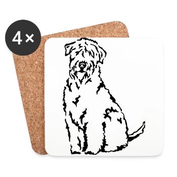 Wheaten - Untersetzer (4er-Set) - Weiß - Vorne