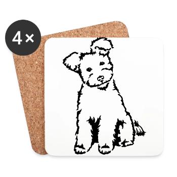 Pumi - Dessous de verre (lot de 4) - blanc - Devant