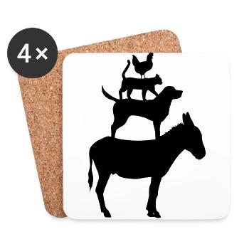 The4city musicians - Coasters (set of 4) - white - Front