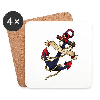 TATOUAGE D'ANCRE - Dessous de verre (lot de 4) - blanc - Devant