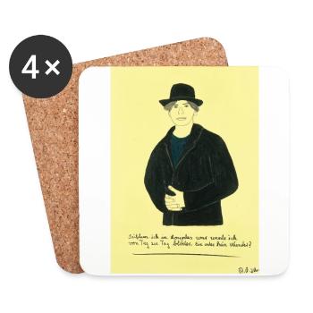 Ein Wunder oder kein Wunder? - Sprüche Leben - Untersetzer (4er-Set) - Weiß - Vorne