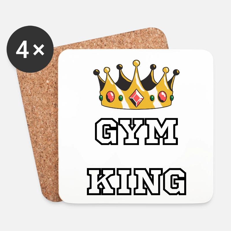 Gym king - Untersetzer (4er-Set) - Weiß