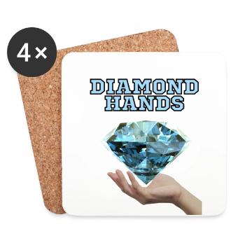 Diamond Hands - Untersetzer (4er-Set) - Weiß - Vorne