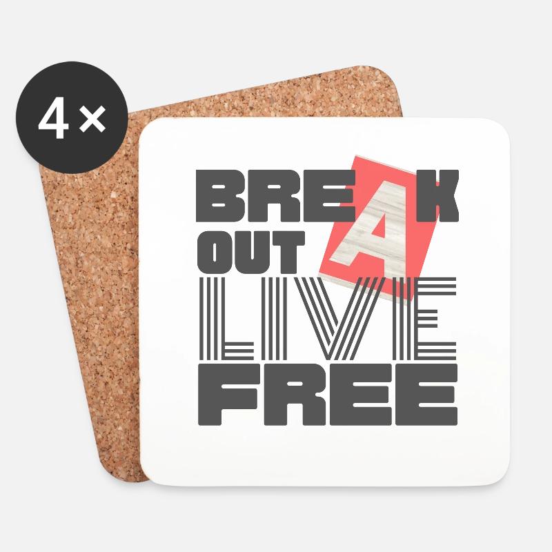 BREAK OUT two - Untersetzer (4er-Set) - Weiß
