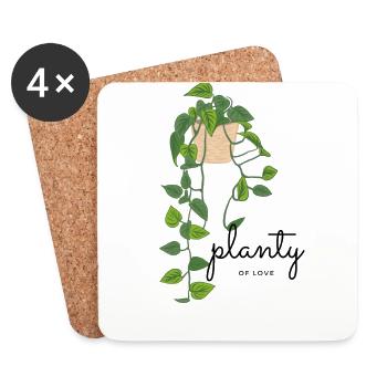 planty of love - Coasters (set of 4) - white - Front