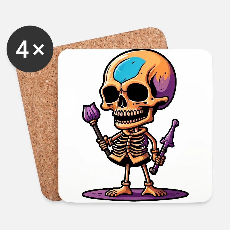 Skeleton - Coasters (set of 4) - white