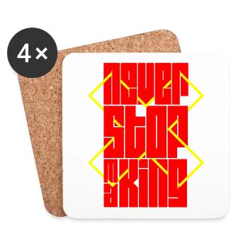 Never Stop Making - Untersetzer (4er-Set) - Weiß - Vorne