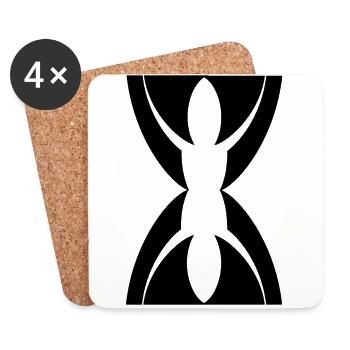 look simple - Dessous de verre (lot de 4) - blanc - Devant