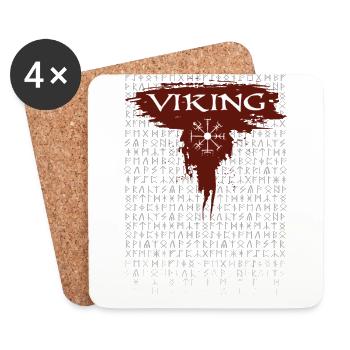 Viking - Coasters (set of 4) - white - Front