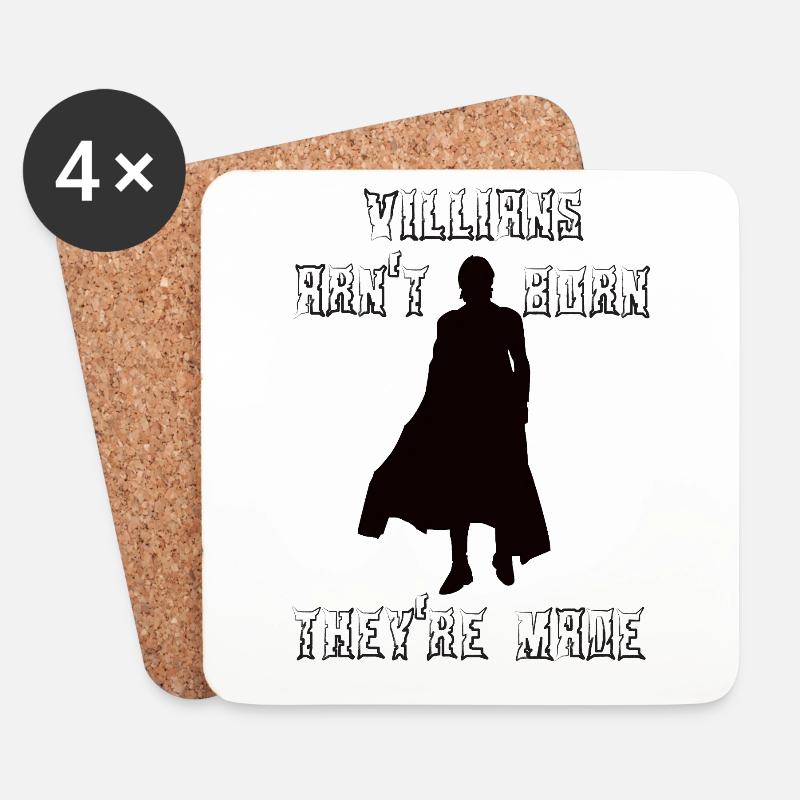 Villians are not born - Untersetzer (4er-Set) - Weiß