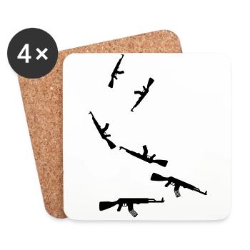 Gewehr icon symbol - Untersetzer (4er-Set) - Weiß - Vorne