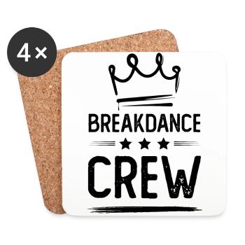 Équipe de breakdance - Dessous de verre (lot de 4) - blanc - Devant