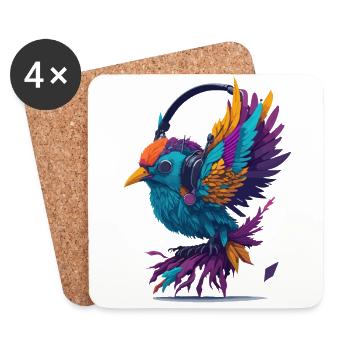 music birdie - Coasters (set of 4) - white - Front