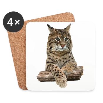 Luchs - Untersetzer (4er-Set) - Weiß - Vorne