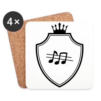 Music Sheet Music Coat of Arms - Coasters (set of 4) - white - Front