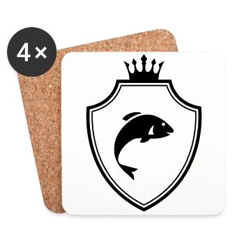 Armoiries du poisson - Dessous de verre (lot de 4) - blanc - Devant