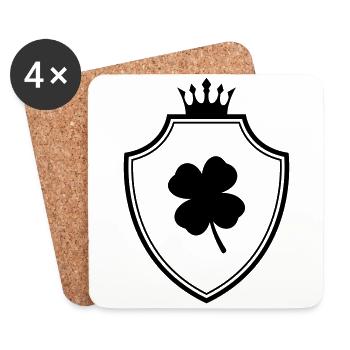 Armoiries du trèfle - Dessous de verre (lot de 4) - blanc - Devant