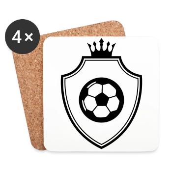 Football crest - Coasters (set of 4) - white - Front