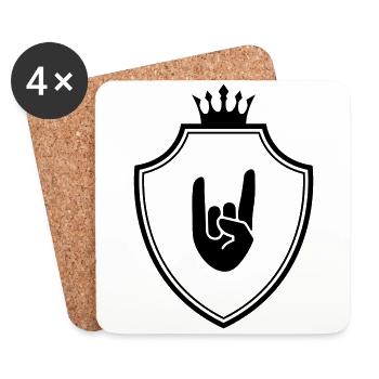 Party Hand Coat of Arms Symbol - Coasters (set of 4) - white - Front