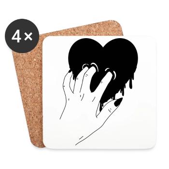 Heartbreak - Coasters (set of 4) - white - Front